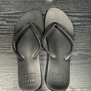 Reef Black Glitter Flip Flops